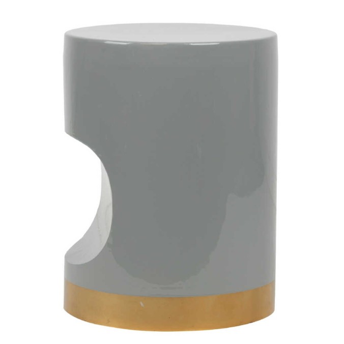 taburete metal green 30x30x40 cm