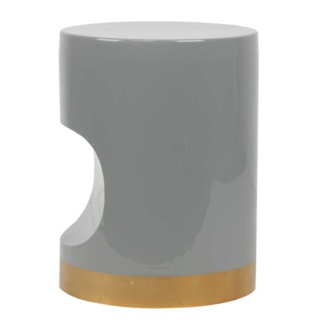 taburete metal green 30x30x40 cm