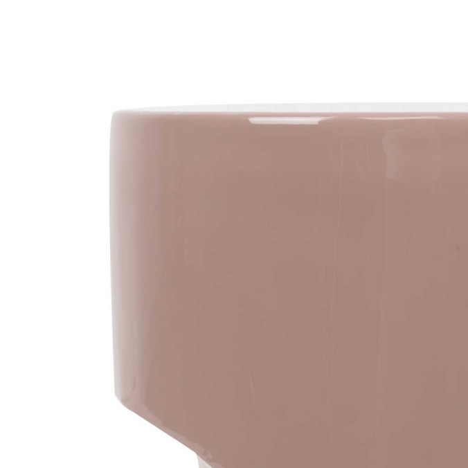 taburete metal rosa 30x30x40 cm