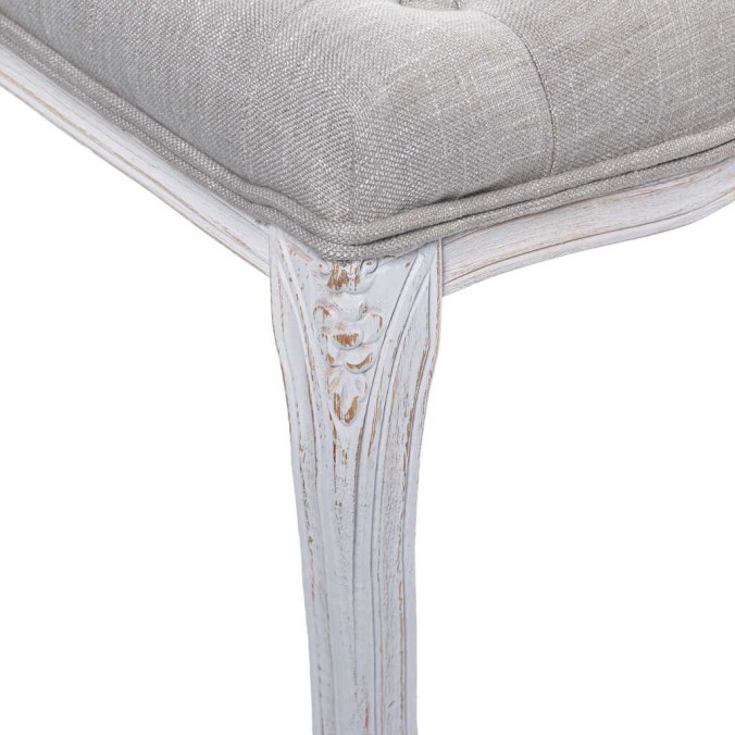 pie cama lino beige capit. patas mad. 110x36x47 cm pie cama lino beige capit. patas mad. 110x36x47 cm