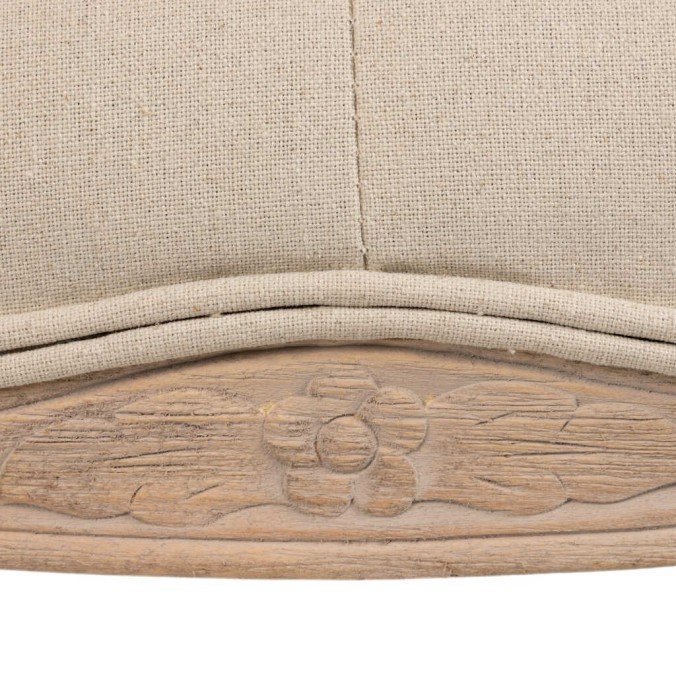 pie cama lino beige capit. patas mad. 110x36x48cm