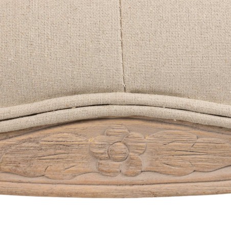 pie cama lino beige capit. patas mad. 110x36x48cm