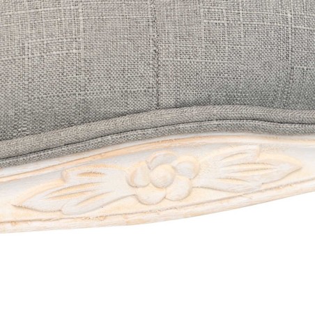 pie cama lino gris capit. patas mad. 110x36x47 cm