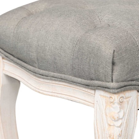 pie cama lino gris capit. patas mad. 110x36x47 cm