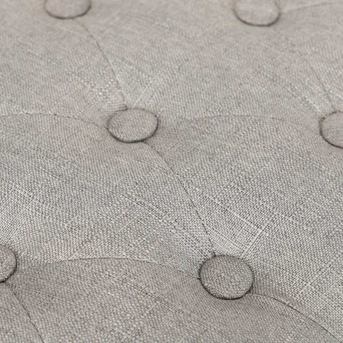 pie cama lino gris capit. patas mad. 110x36x47 cm