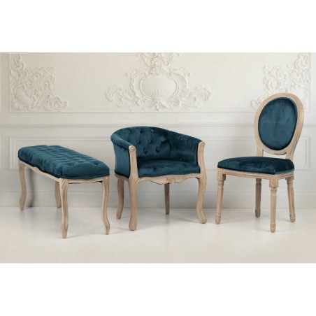 pie cama velvet capitone patas madera 110x36x47 cm