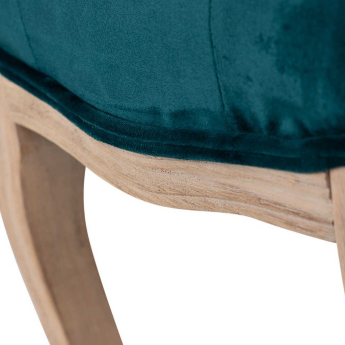 pie cama velvet capitone patas madera 110x36x47 cm