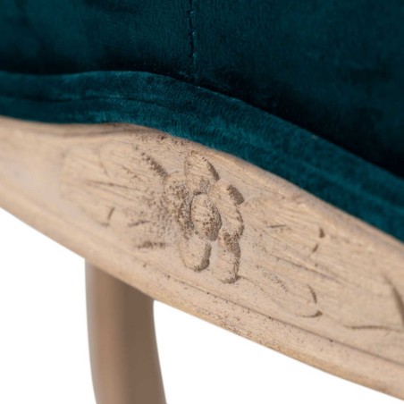 pie cama velvet capitone patas madera 110x36x47 cm