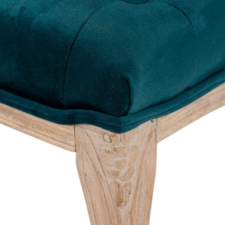 pie cama velvet capitone patas madera 110x36x47 cm