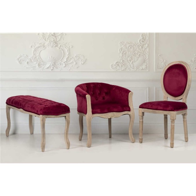 pie cama velvet capitone patas madera 110x36x47 cm