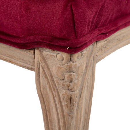 pie cama velvet capitone patas madera 110x36x47 cm