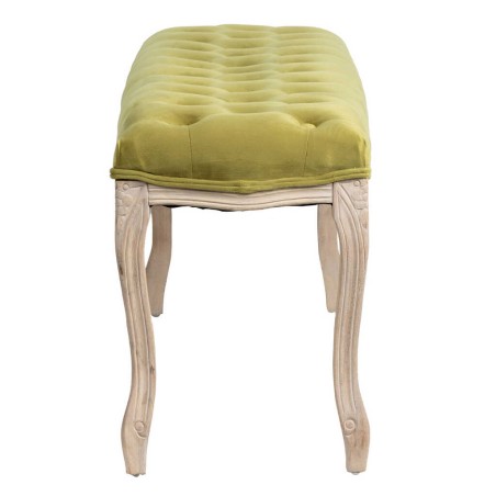 pie cama velvet capitone patas madera 110x36x47 cm