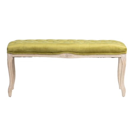 pie cama velvet capitone patas madera 110x36x47 cm