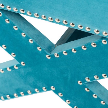 pie de cama azul 62x42x37 cm