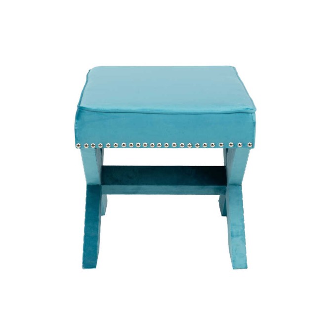 pie de cama azul 62x42x37 cm