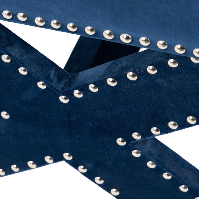 pie de cama azul 62x42x37 cm