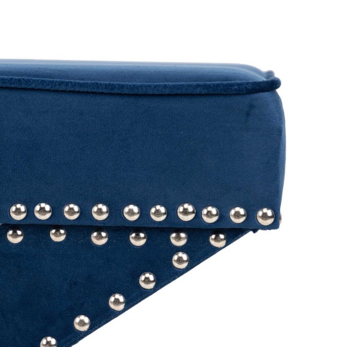 pie de cama azul 62x42x37 cm