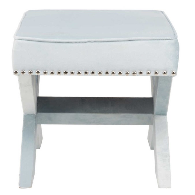 pie de cama azul claro 62x42x37 cm pie de cama azul claro 62x42x37 cm
