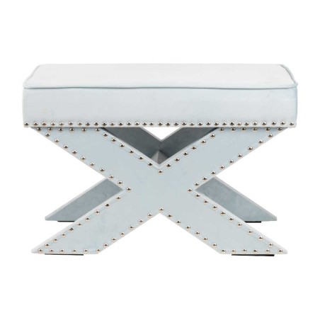 pie de cama azul claro 62x42x37 cm