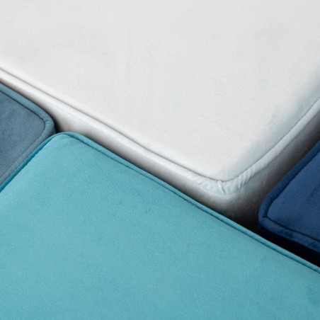 pie de cama azul ottoman 62x42x37 cm