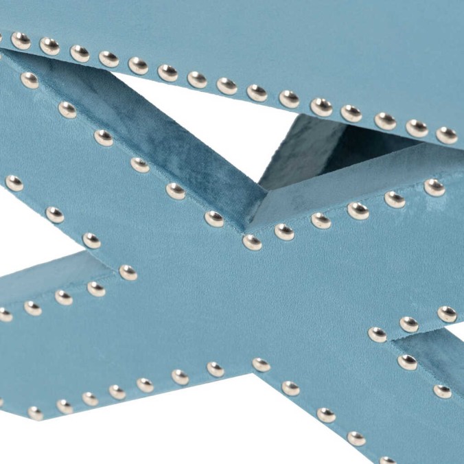 pie de cama azul ottoman 62x42x37 cm