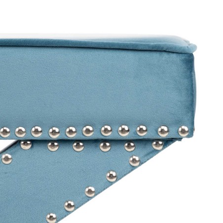 pie de cama azul ottoman 62x42x37 cm