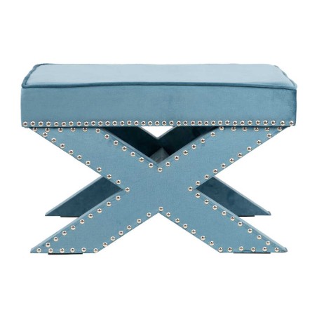 pie de cama azul ottoman 62x42x37 cm