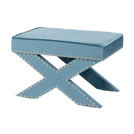 pie de cama azul ottoman 62x42x37 cm