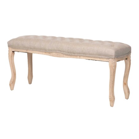 pie de cama madera/textil 110x36x48 cm