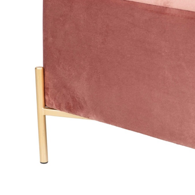 pie de cama velvet con patas metal 100x40x44 cm