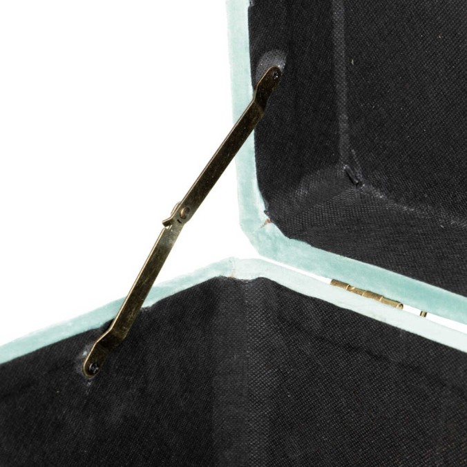 pie de cama velvet con patas metal 100x40x44 cm