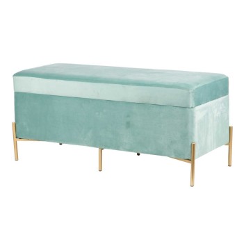 pie de cama velvet con patas metal 100x40x44 cm