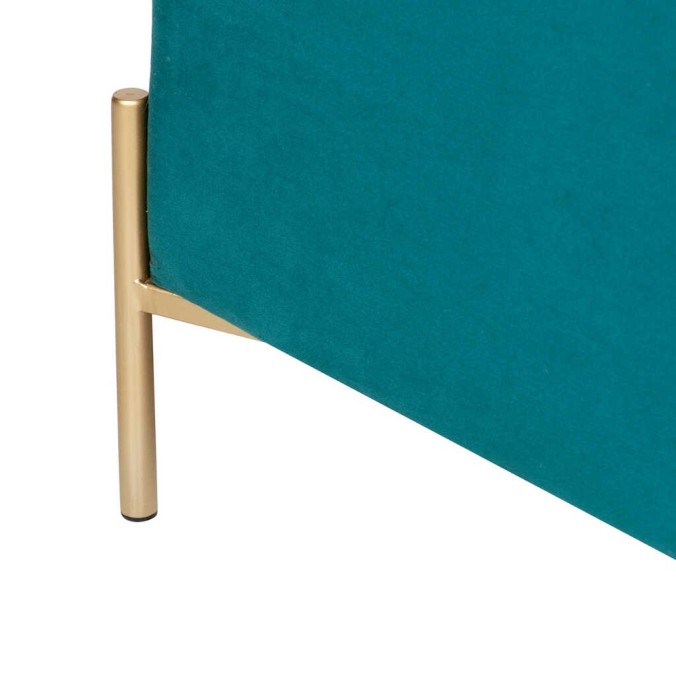 pie de cama velvet con patas metal 100x40x44 cm