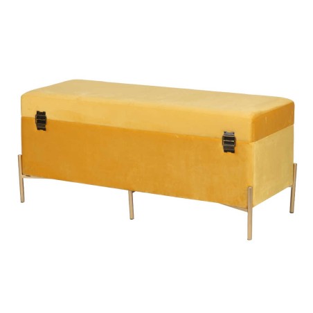 pie de cama velvet con patas metal 100x40x44 cm