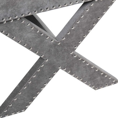 pie de cama velvet gris 95x50x50 cm