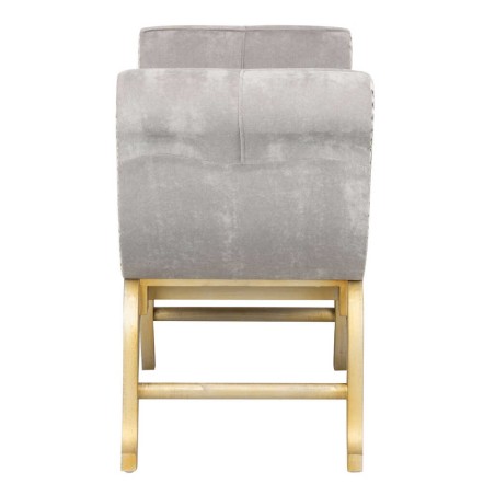 pie de cama velvet gris capitone 88x41x64 cm