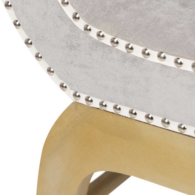 pie de cama velvet gris capitone 88x41x64 cm