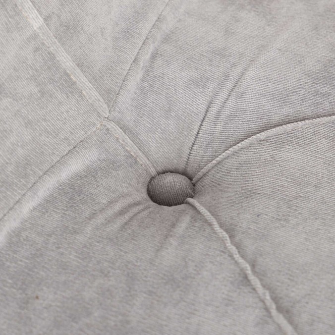 pie de cama velvet gris capitone 88x41x64 cm