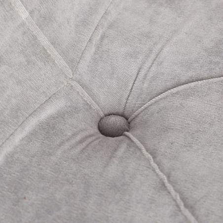pie de cama velvet gris capitone 88x41x64 cm