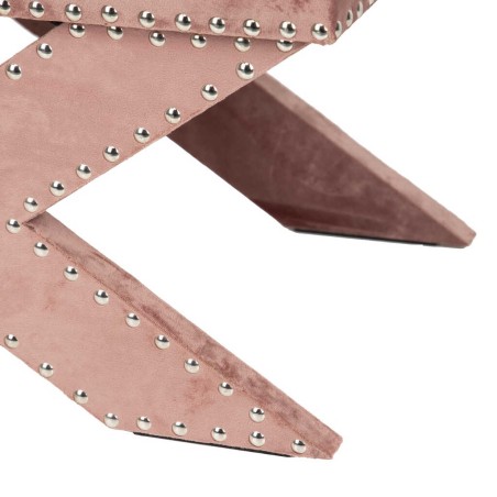 pie de cama velvet rosa 62x42x37 cm