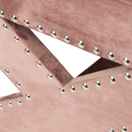 pie de cama velvet rosa 62x42x37 cm