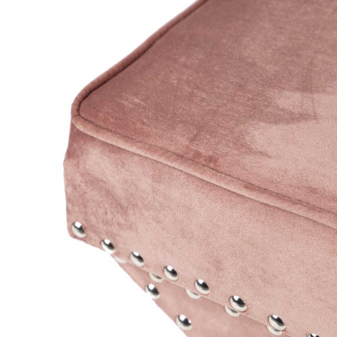 pie de cama velvet rosa 62x42x37 cm pie de cama velvet rosa 62x42x37 cm