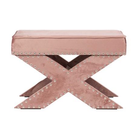 pie de cama velvet rosa 62x42x37 cm