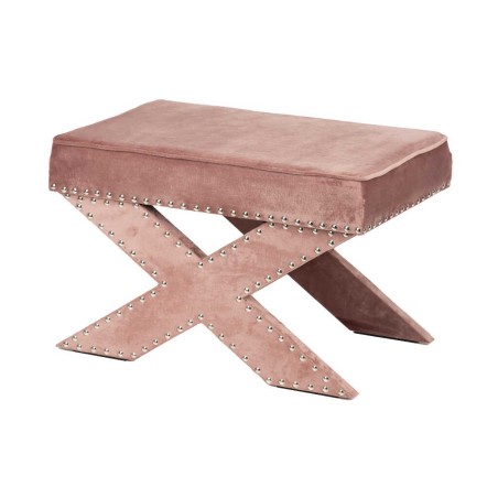 pie de cama velvet rosa 62x42x37 cm