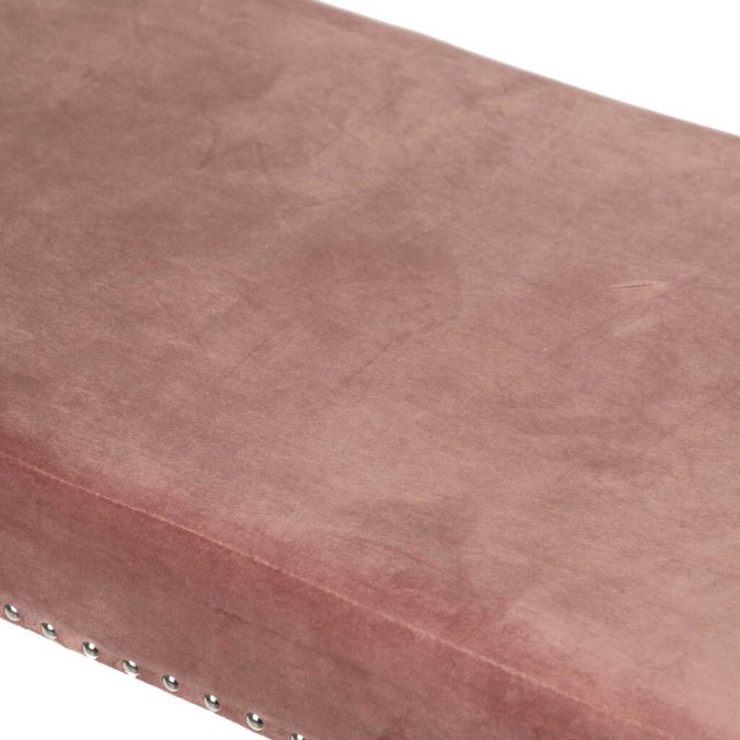 pie de cama velvet rosa 95x50x50 cm