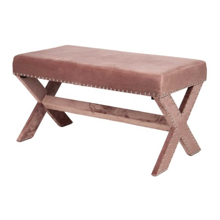 pie de cama velvet rosa 95x50x50 cm