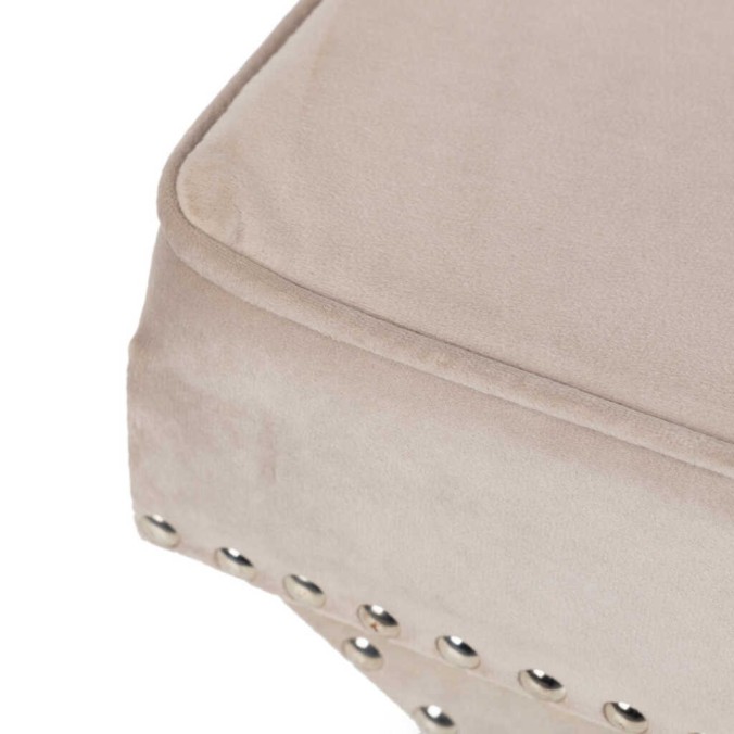 pie de cama velvet topo  62x42x37 cm