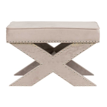 pie de cama velvet topo  62x42x37 cm