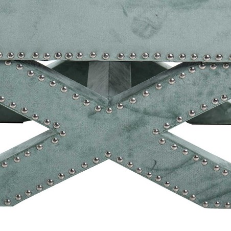 pie de cama velvet verde 62x42x37 cm