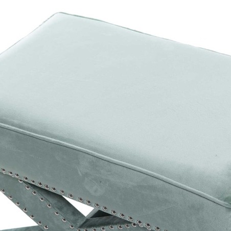 pie de cama velvet verde 62x42x37 cm